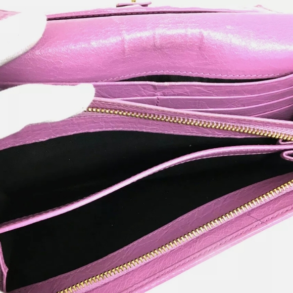 AUTH BALENCIAGA PURPLE BIFOLD LONG WALLET /B1510 - Picture 6 of 14